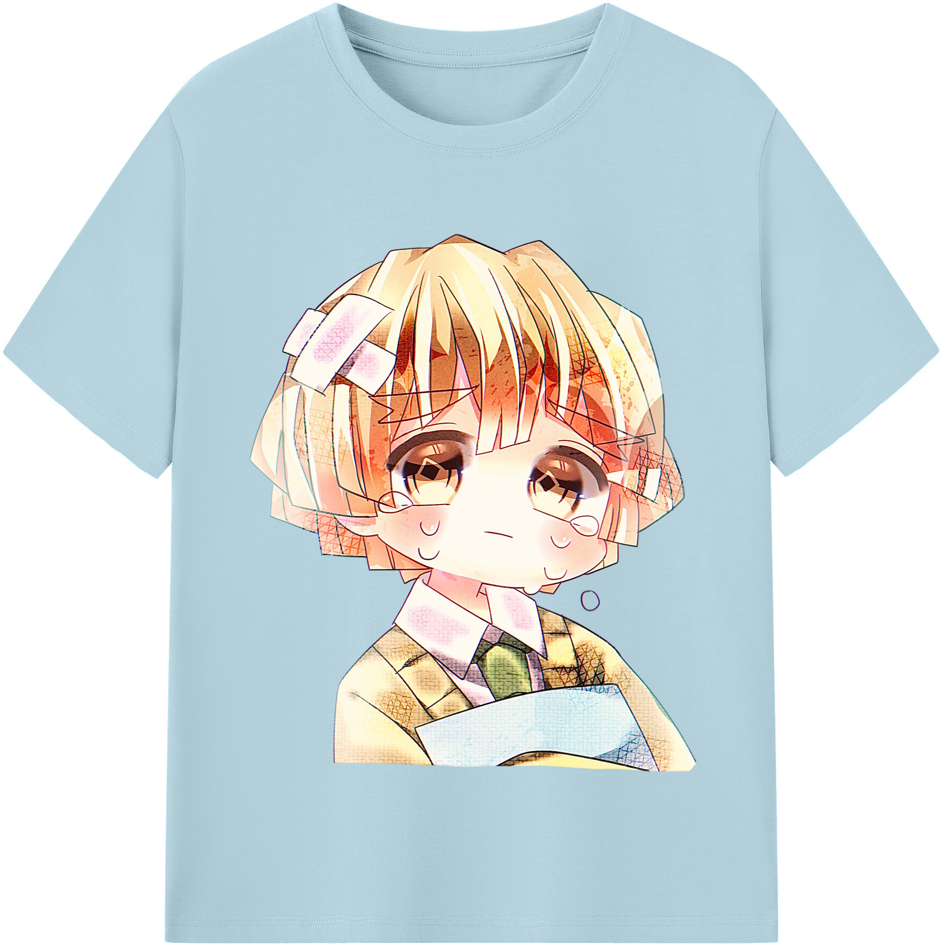 （画像用） 鬼滅の刃（きめつのやいば）我妻 善逸／あがつま ぜんいつ Agatsuma Zenitsu 綿100％半袖Tシャツ（フロントプリント）
